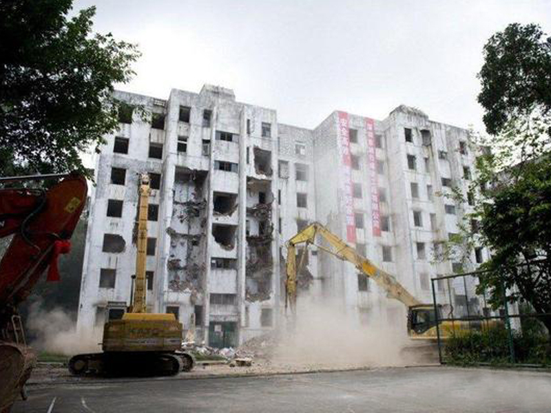 使用海沙的建筑物，墻體受損嚴重